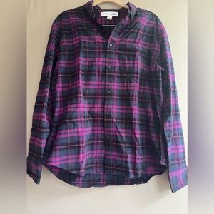 Men's Old Navy Purple Plaid Button Down Shirt
